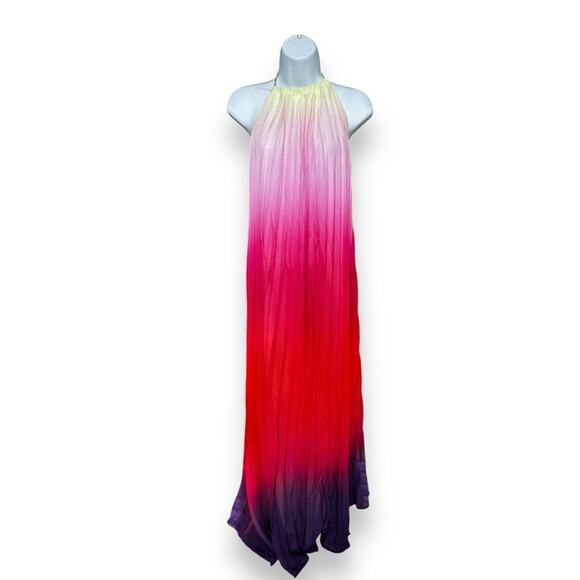 Sunset Ombre Halter Maxi Dress by Rebdolls 1X - Picture 3 of 9